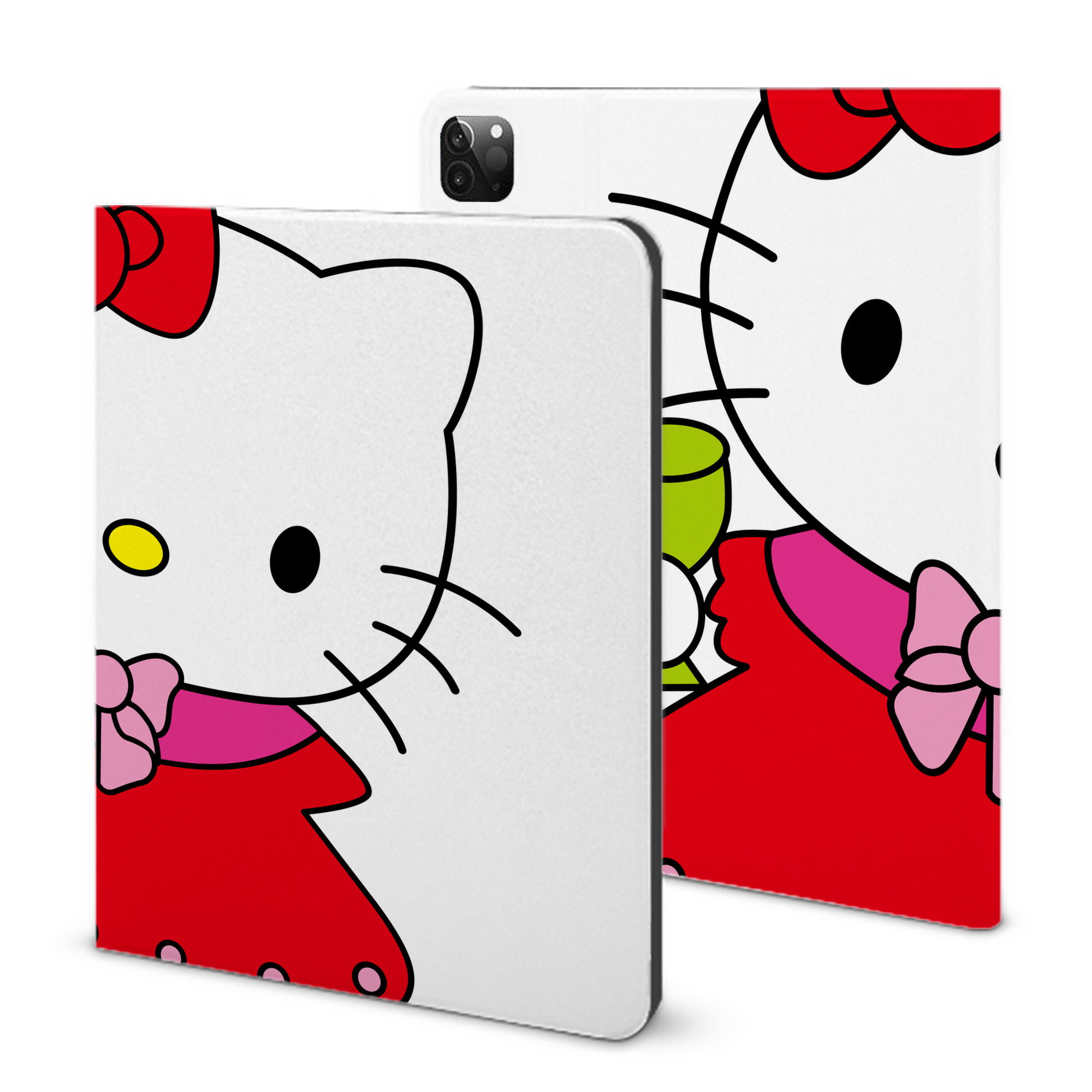 （画像用） Hello Kitty ハローキティ IPadケース ペンホルダー付き ブックスタイルデザイン